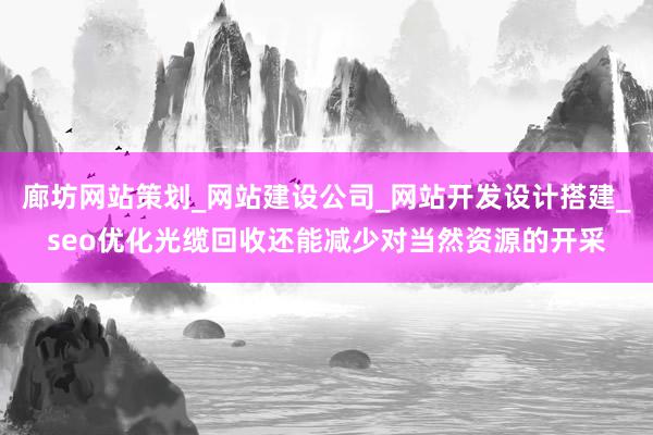 廊坊网站策划_网站建设公司_网站开发设计搭建_seo优化光缆回收还能减少对当然资源的开采