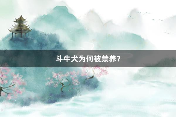 斗牛犬为何被禁养？